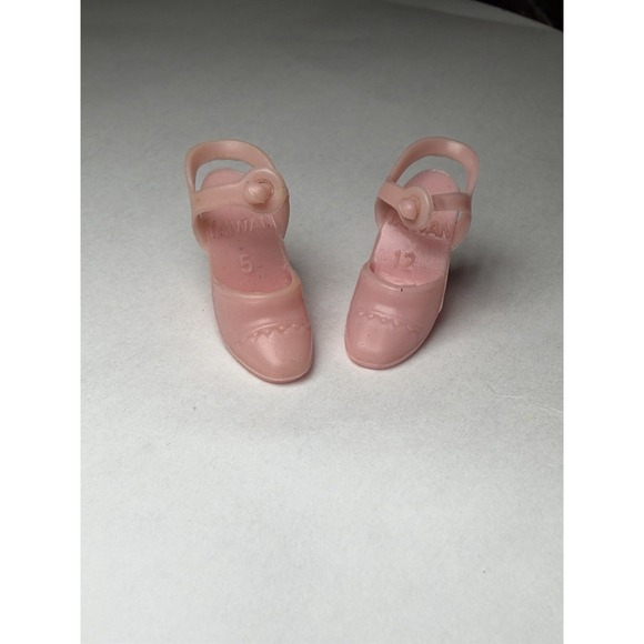 Mattel Other - Vintage Original KISSING Barbie Doll~ Pale PINK Ankle Strap SHOES ~ Taiwan